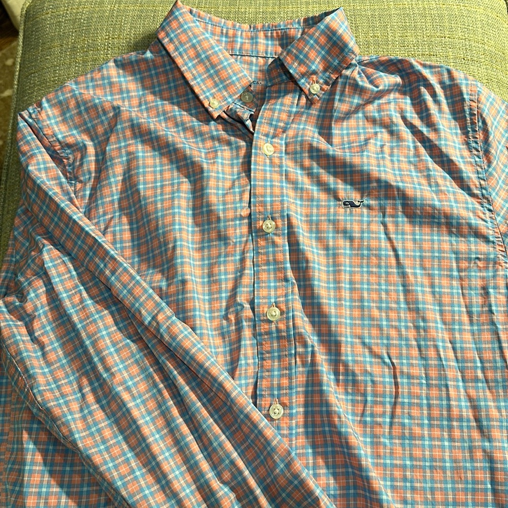 Boys Vineyard Vines Whale shirt - performance fabric